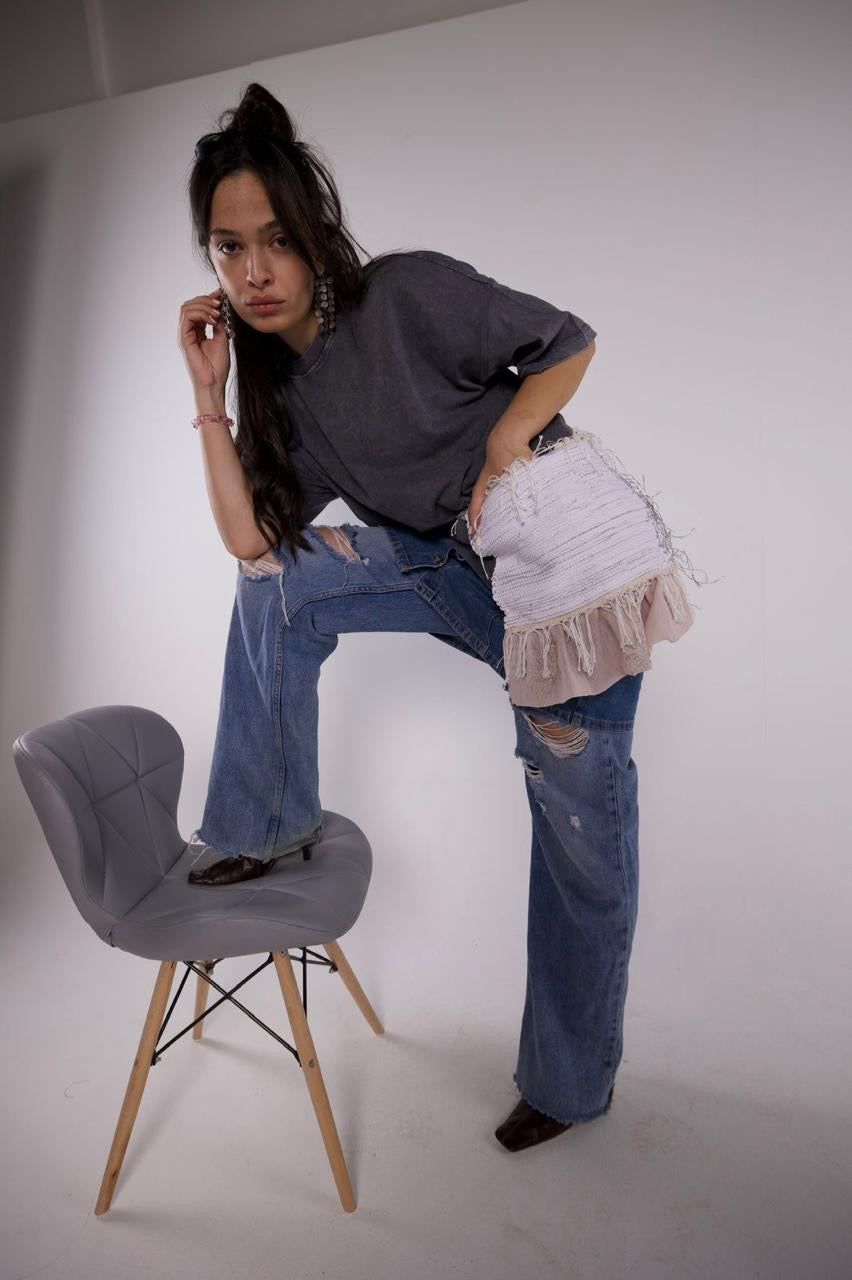Grey One of a kind oversized T-shirt