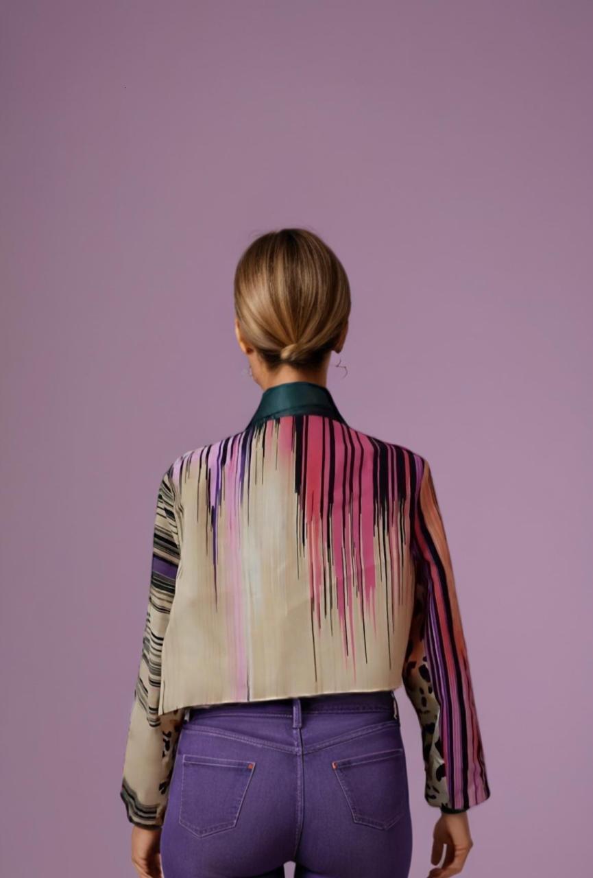 Plum Cropped blazer