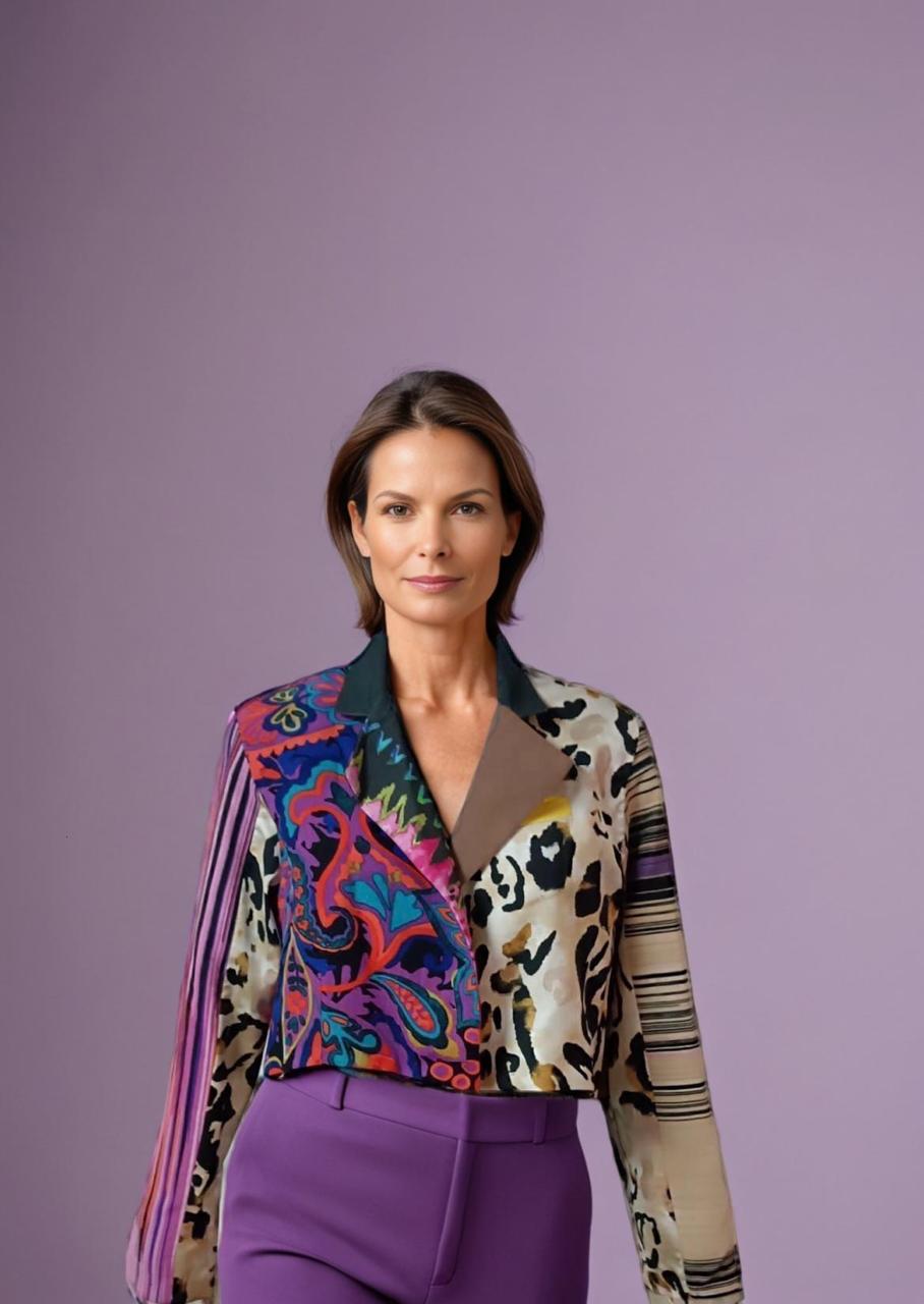 Plum Cropped blazer