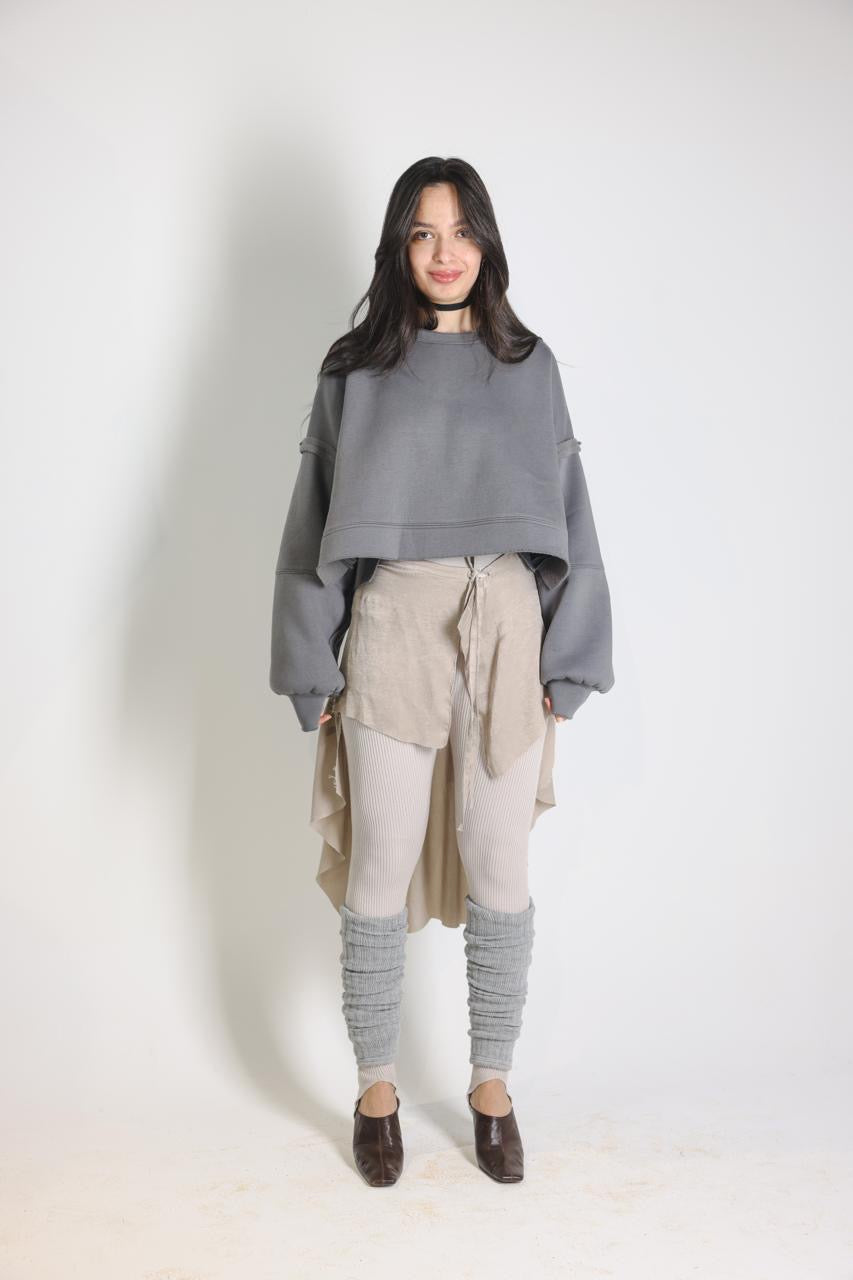 MELTON GREY SWEATSHIRT