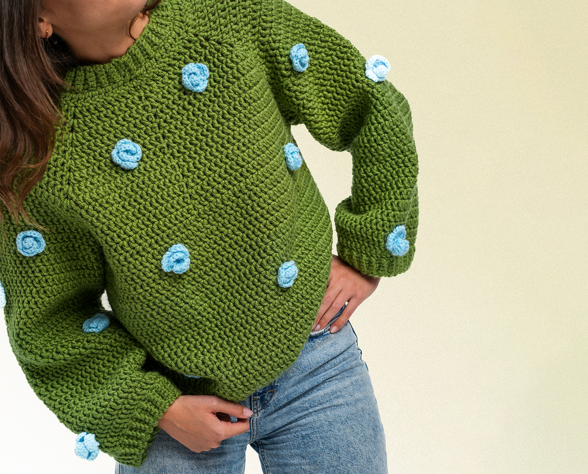 BASIL BLOOM PULLOVER Basil (Pre-order)