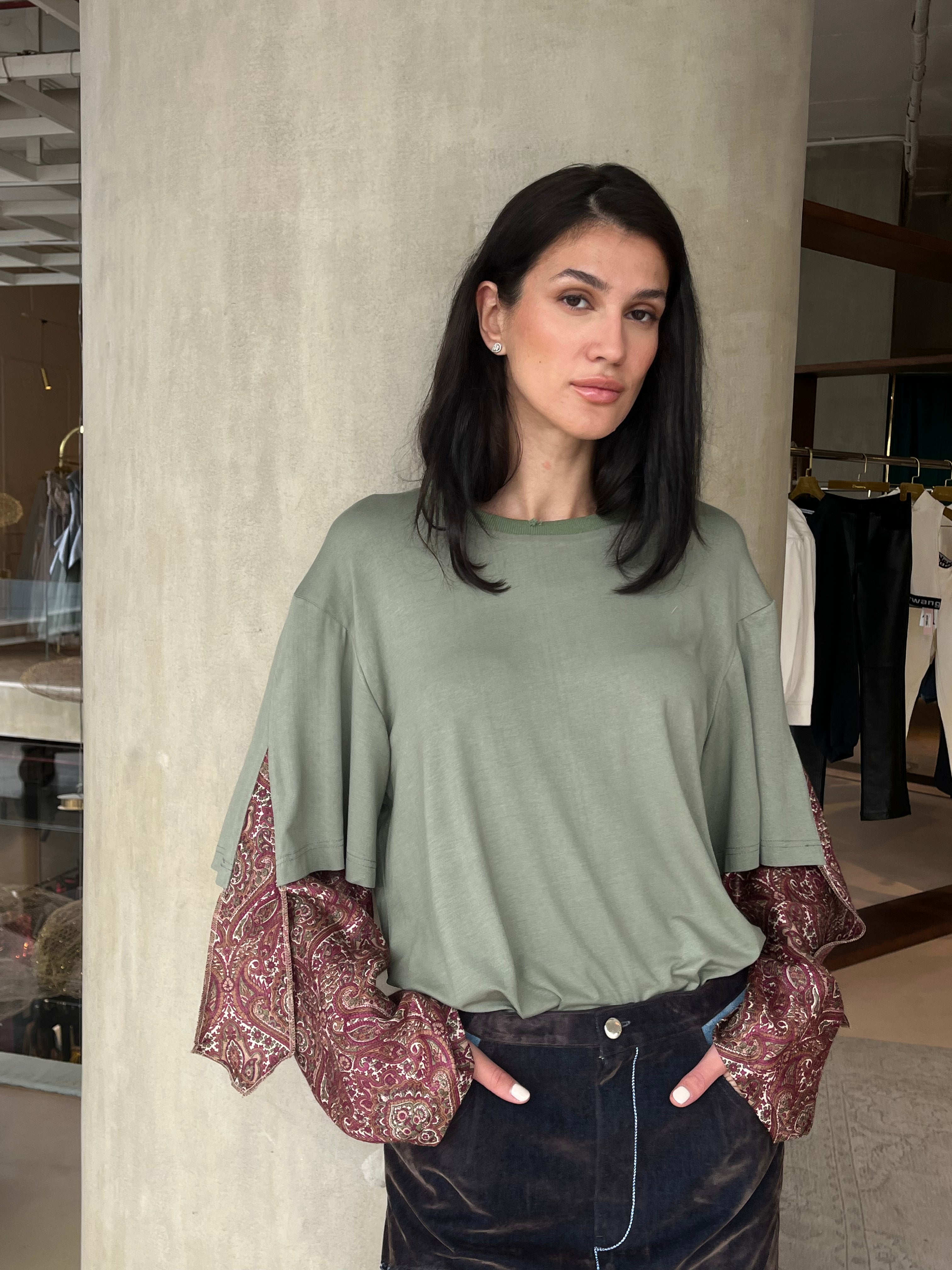 THE PAISLEY SLEEVED TOP