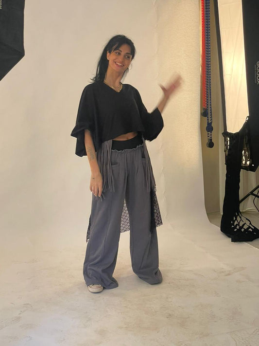 Grey corset trousers