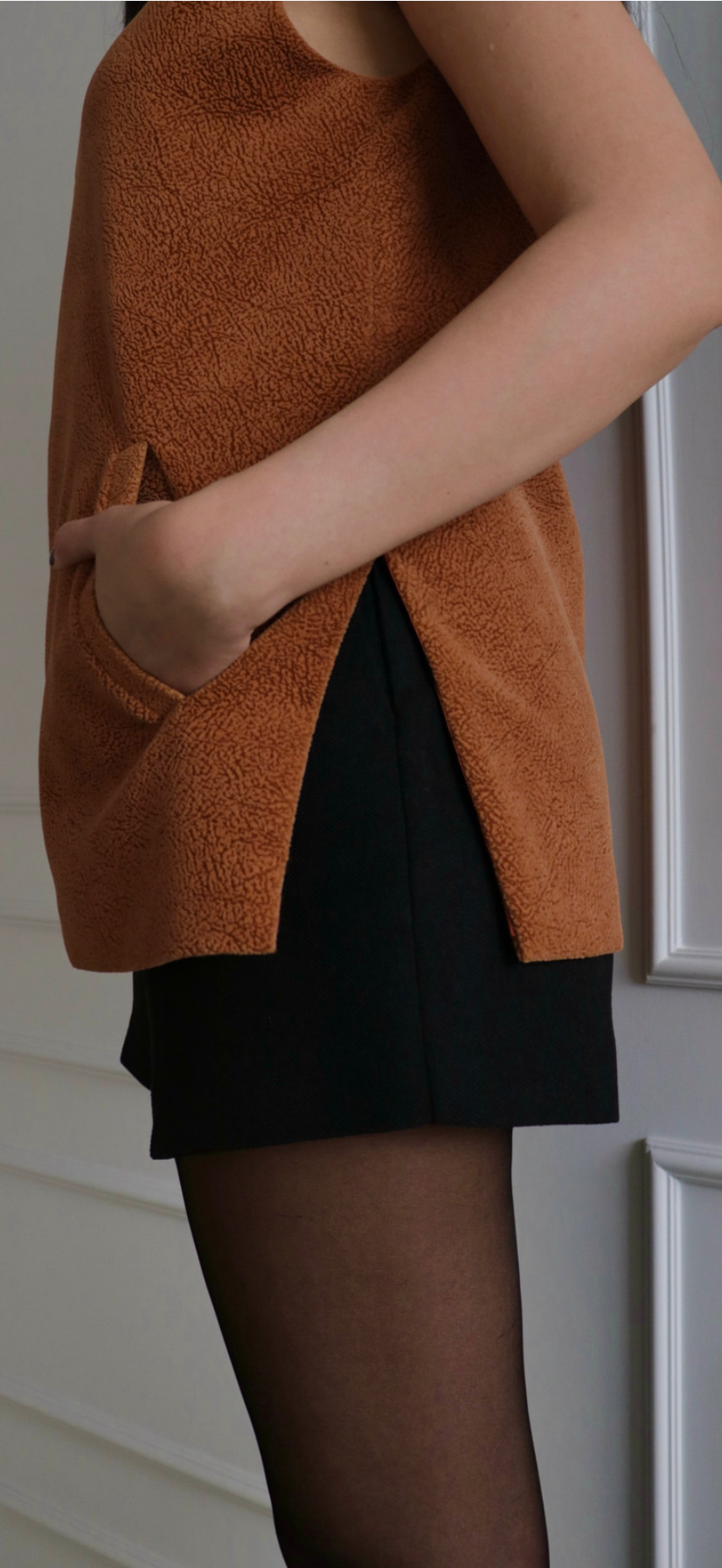 Women’s Ember vest UK with V-neck and side cut-out detail, stylish layering piece