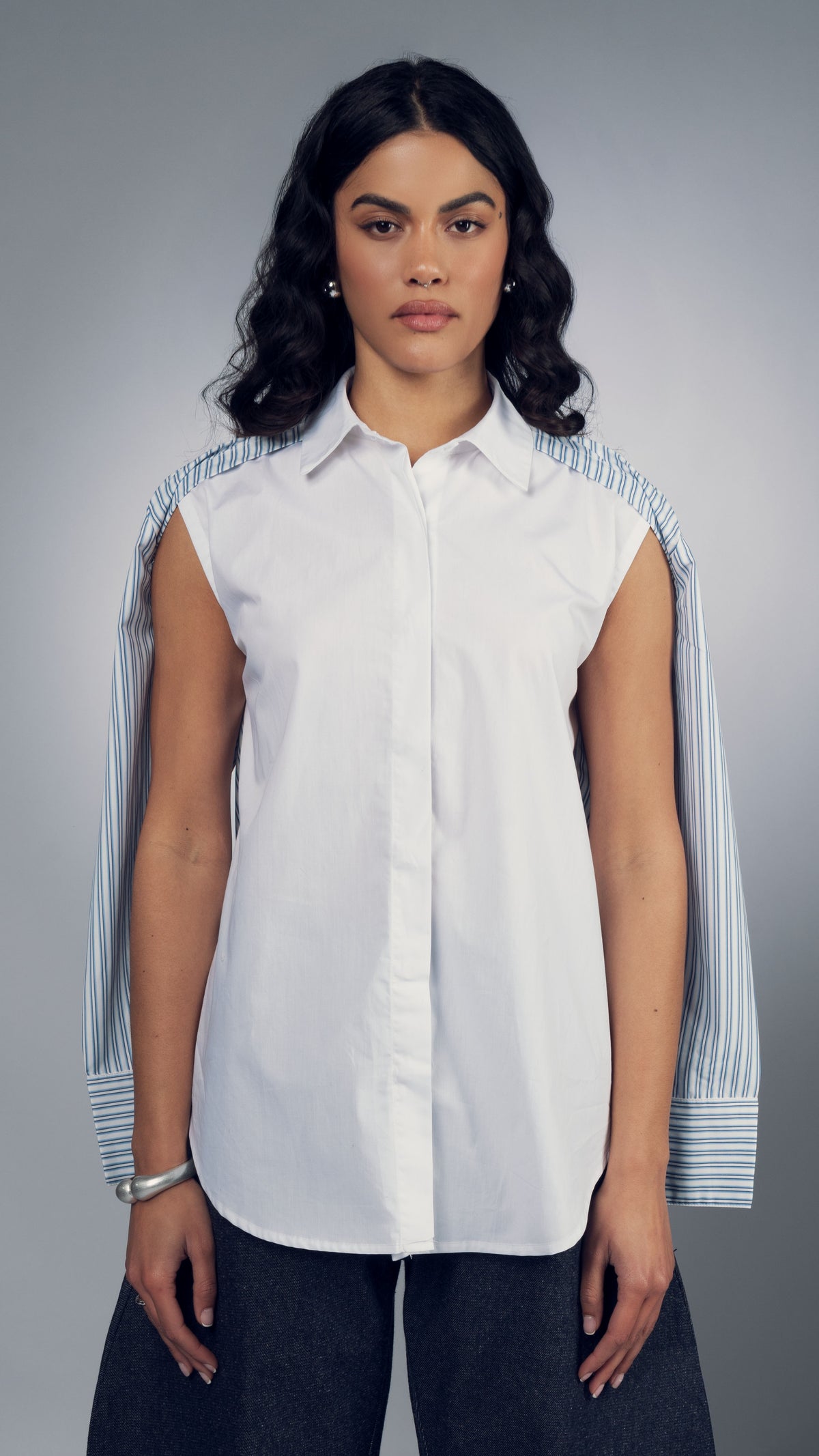 STRIPE PANEL SHIRT