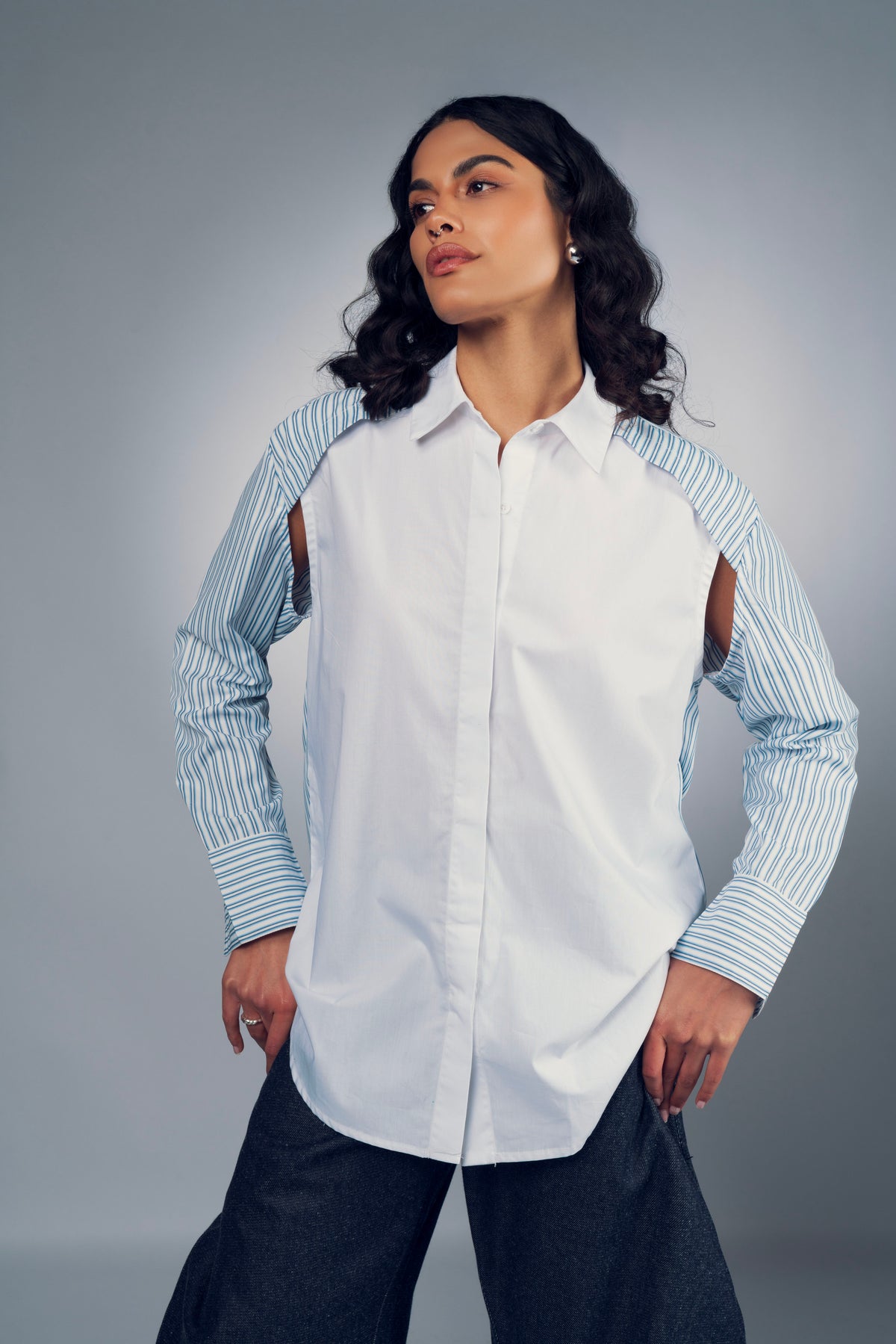 STRIPE PANEL SHIRT