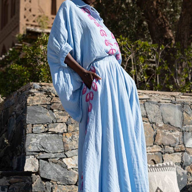 THE AQUA OVERSIZED BLOUSE