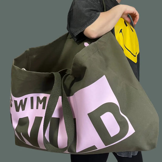 Jumbo Swim Wild Bag Olive/ Pink