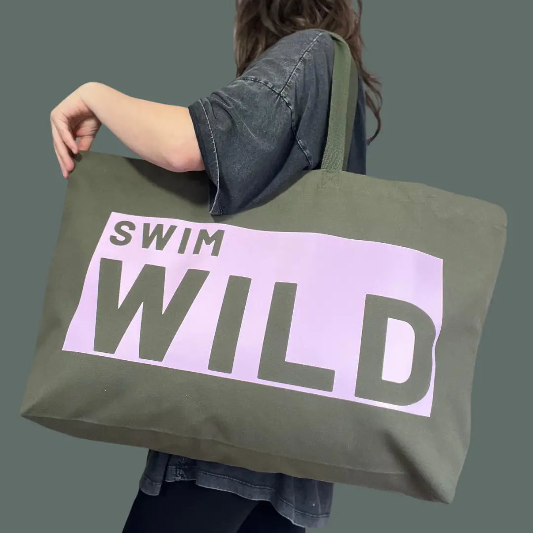 Jumbo Swim Wild Bag Olive/ Pink