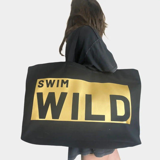 Jumbo Swim Wild Bag Black/Gold